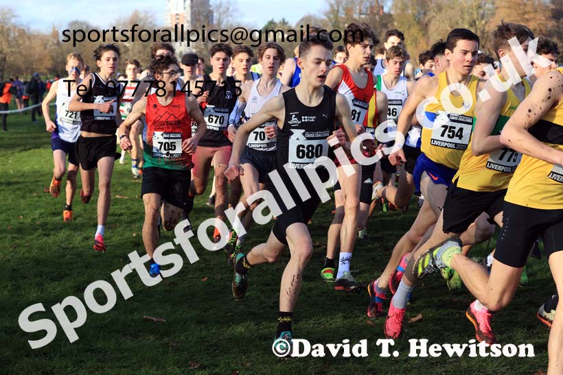 Men's Under-17s, 2023 British Athletics Cross Challenge, Sefton Park, Liverpool. Photo: David T. Hewitson/Sports for All Pics